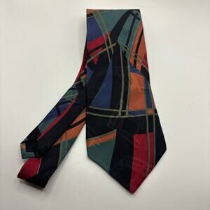 Bugatti Men's Neck Tie Necktie  Abstract Multicolor